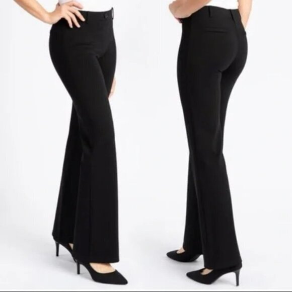 BETABRAND Dress Yoga Pants Boot Cut Black Classic Pull On W0104-BK - Picture 1 of 8